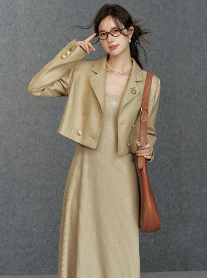 DOUBLE-BREASTED BLAZER LOOSE COAT