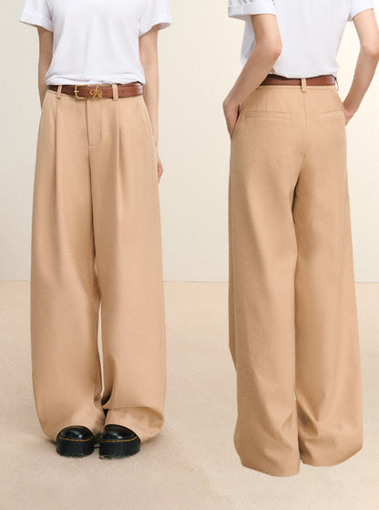 Wide-Leg High Waist Commuter Pants