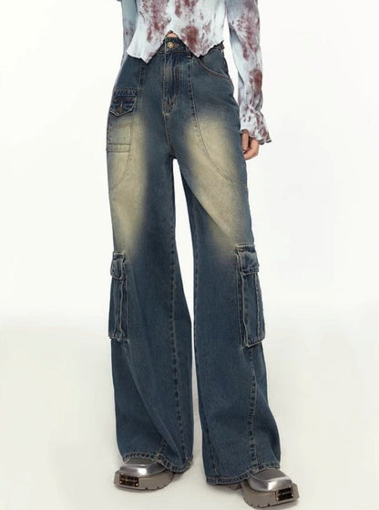 Retro Wash Jeans Pants