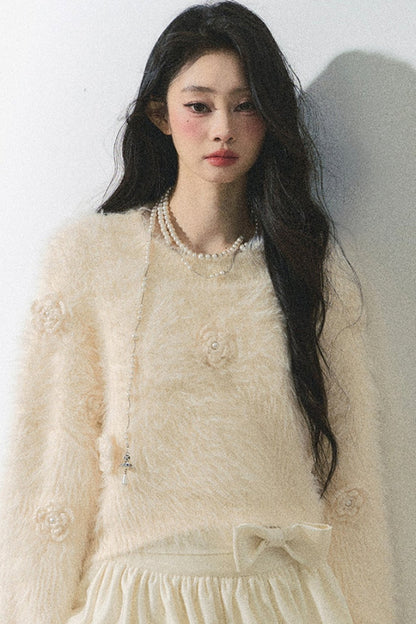 Soft Mohair Cropped Sweater