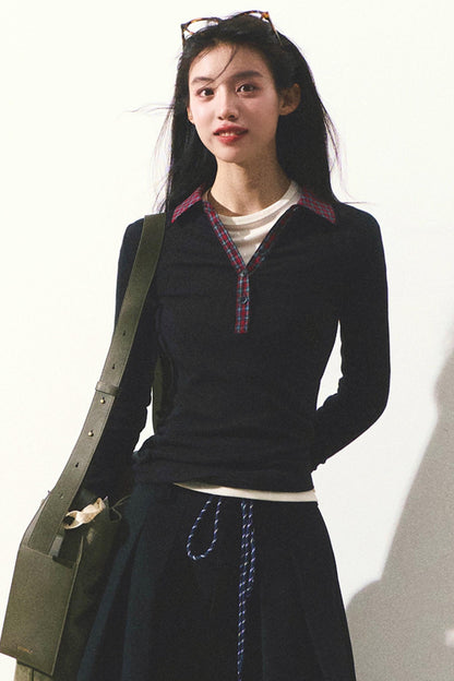 Miu Collegiate Knit Inner Top