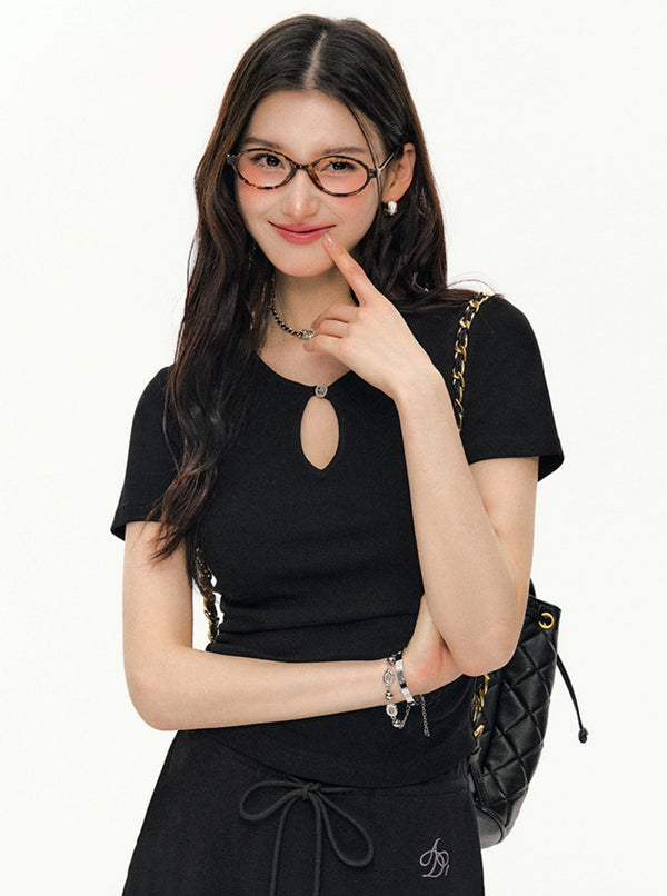 Crewneck Cutout T-Shirt