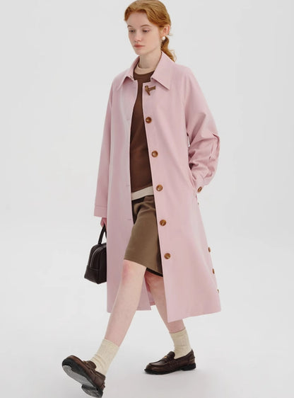 Classic Pink Buttoned Coat