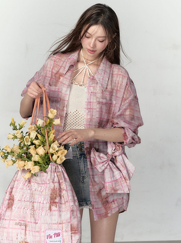 Versatile Sheer Plaid Shirt