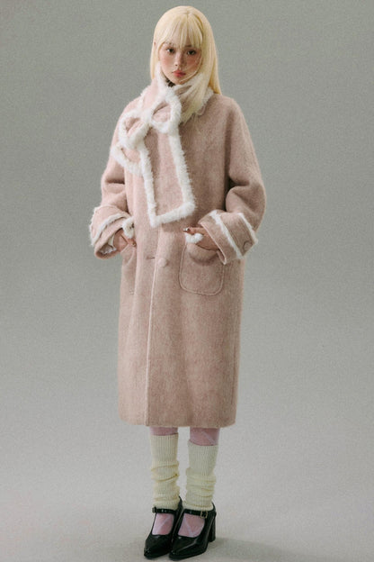 Cherry Blossom Tweed Long Coat