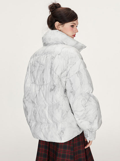 Thickened Tie-Dye Loose Down Jacket