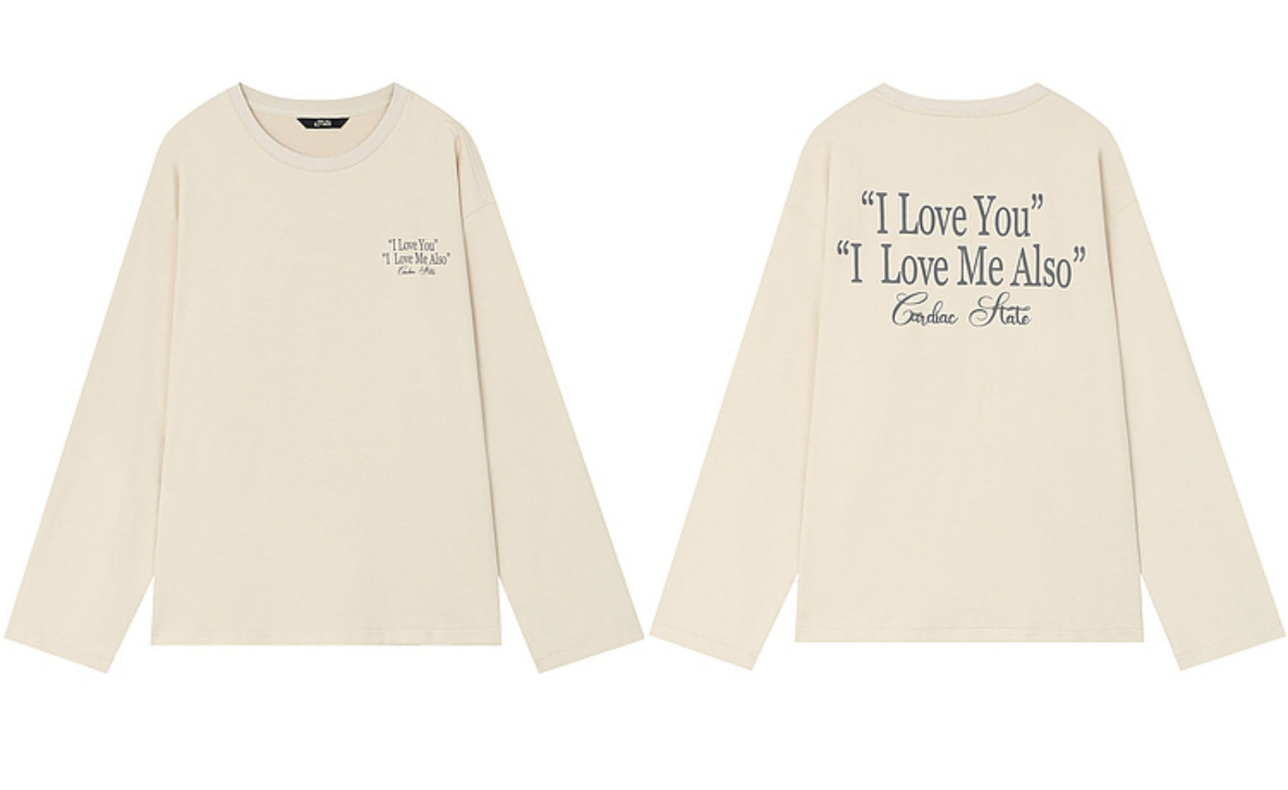 Letter Print Crew Neck Long Sleeve Top