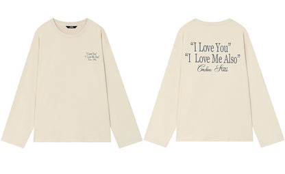 Letter Print Crew Neck Long Sleeve Top