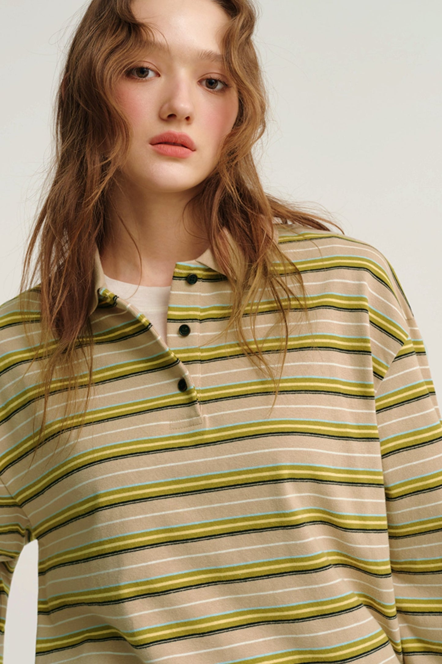 Vintage Cotton Striped Polo Shirt