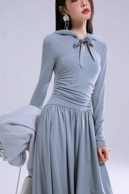 Robe à capuche bleu-gris Taylor 
