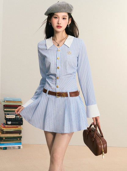 Temperament Striped Commuter Dress