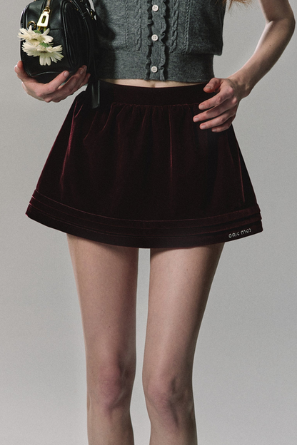 Ancola Red Velvet Heavy Industries Skirt