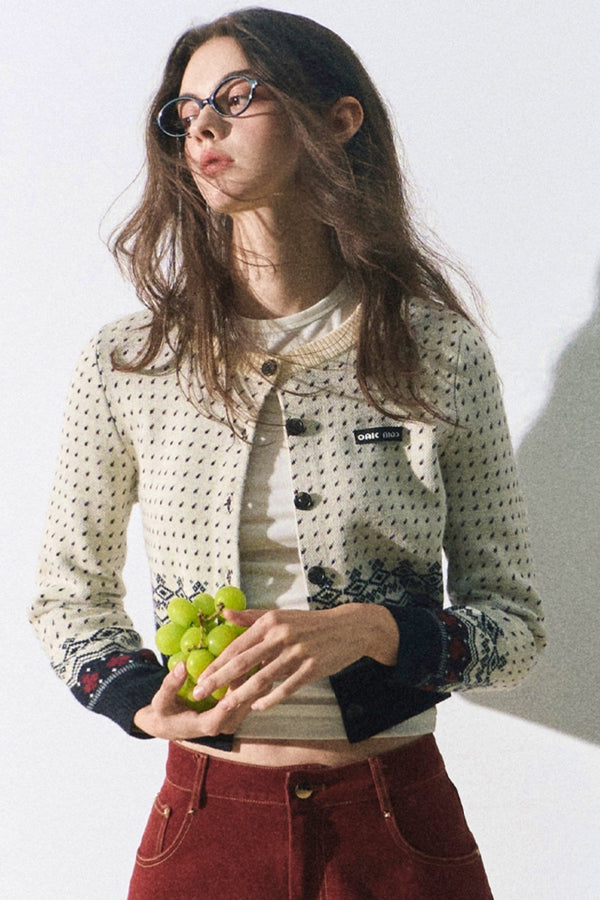 살구 그라데이션 니트 가디건 