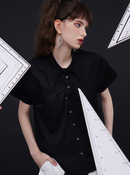 Origami Collar Unique Shirt