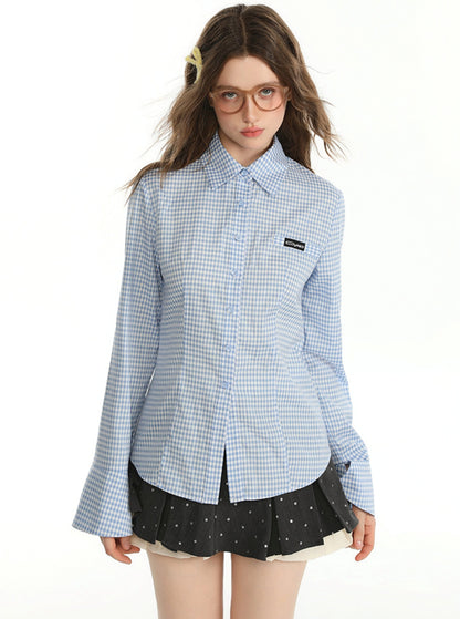 Shirt With Vintage Sweater Vest And Skirt Set-Up