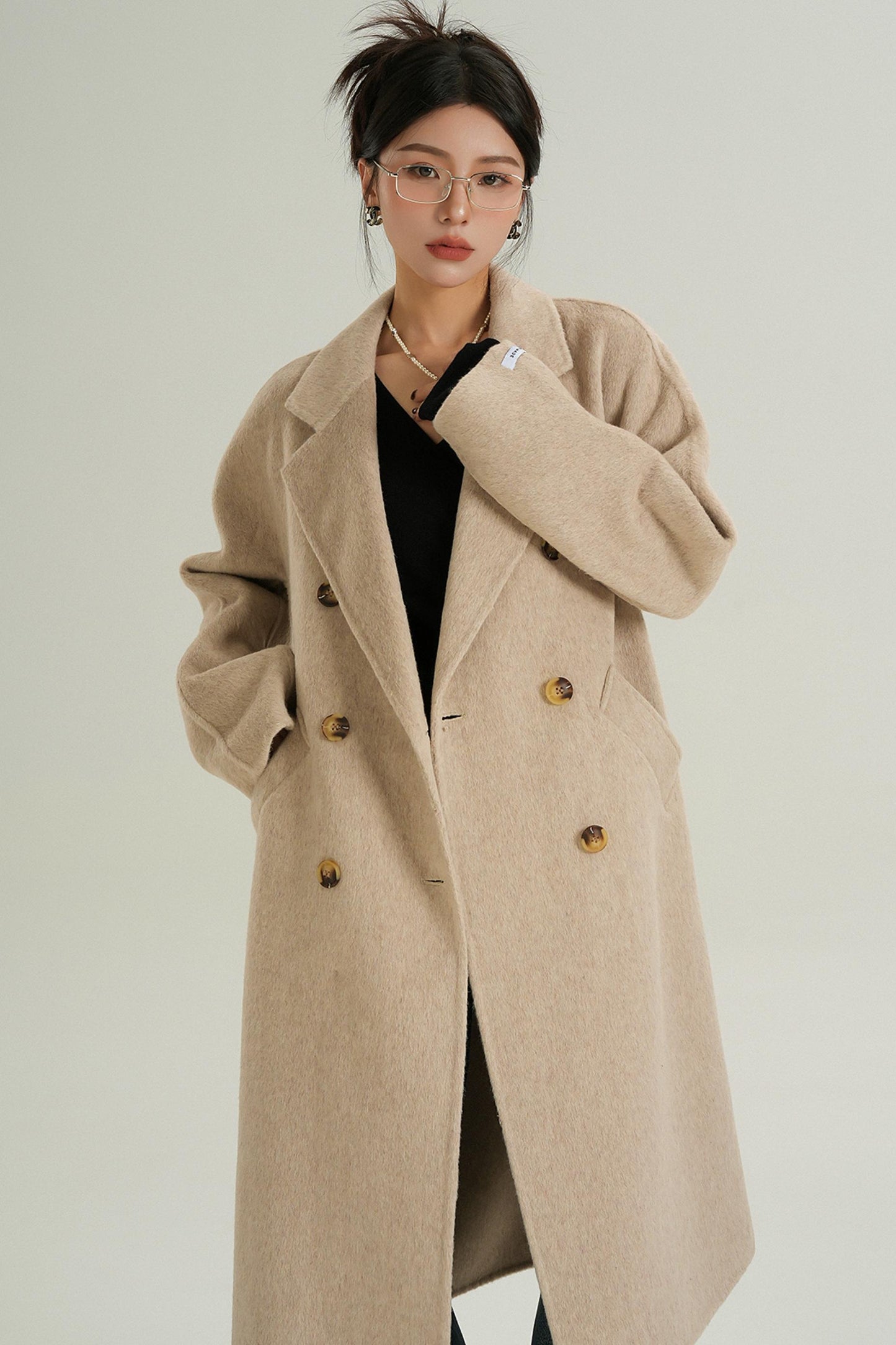 Double-Breasted Wool Suit Coat