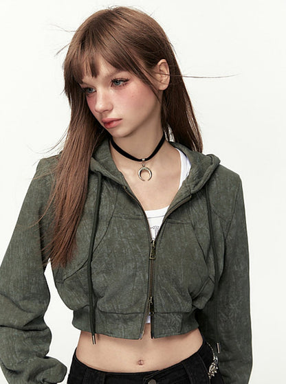 American Retro Hooded Hoodie Coat