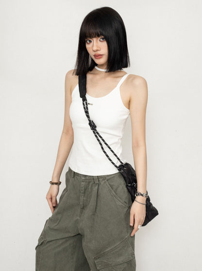 Strap Chest Padded Halterneck Top