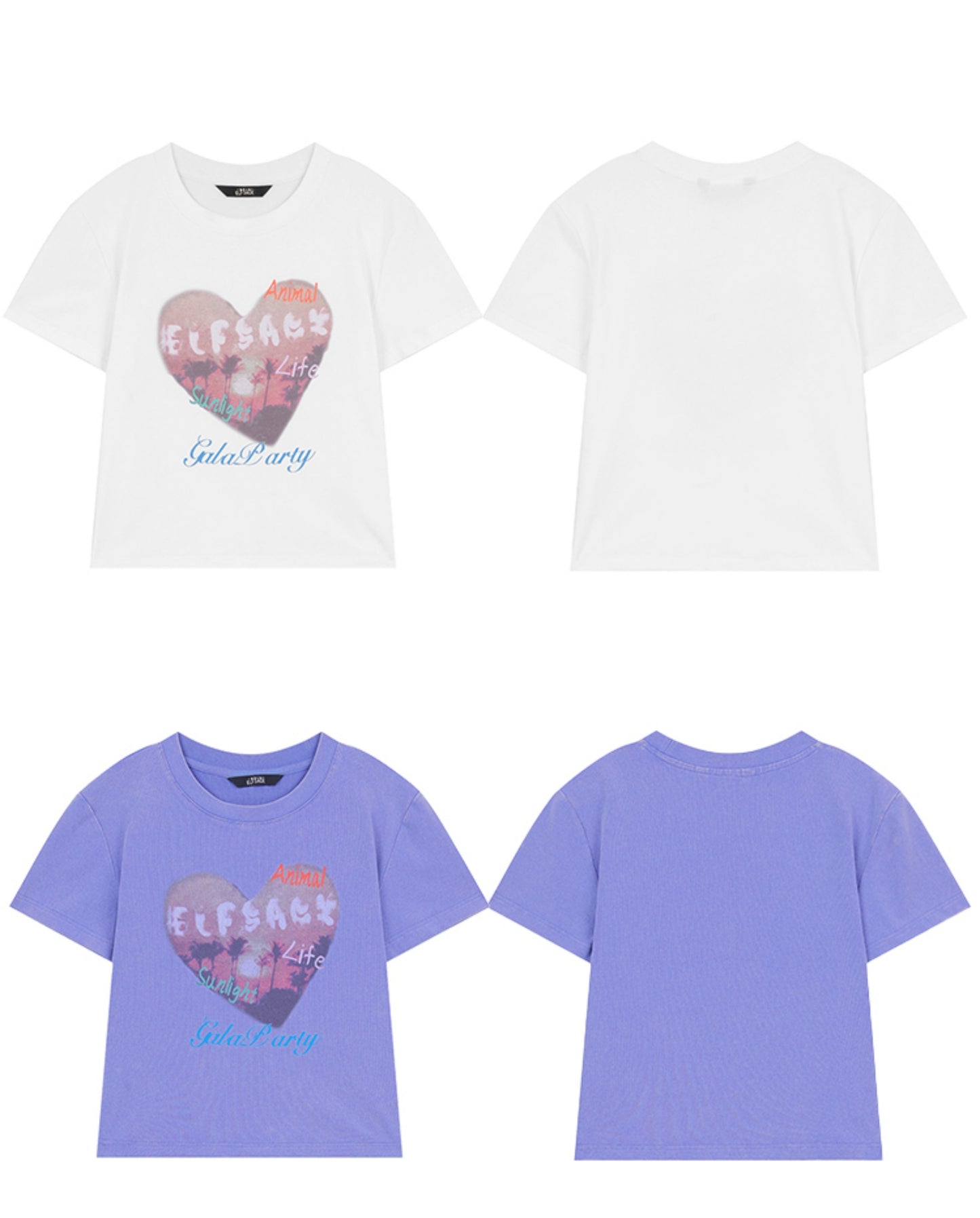 Heart Print Slim T-Shirt