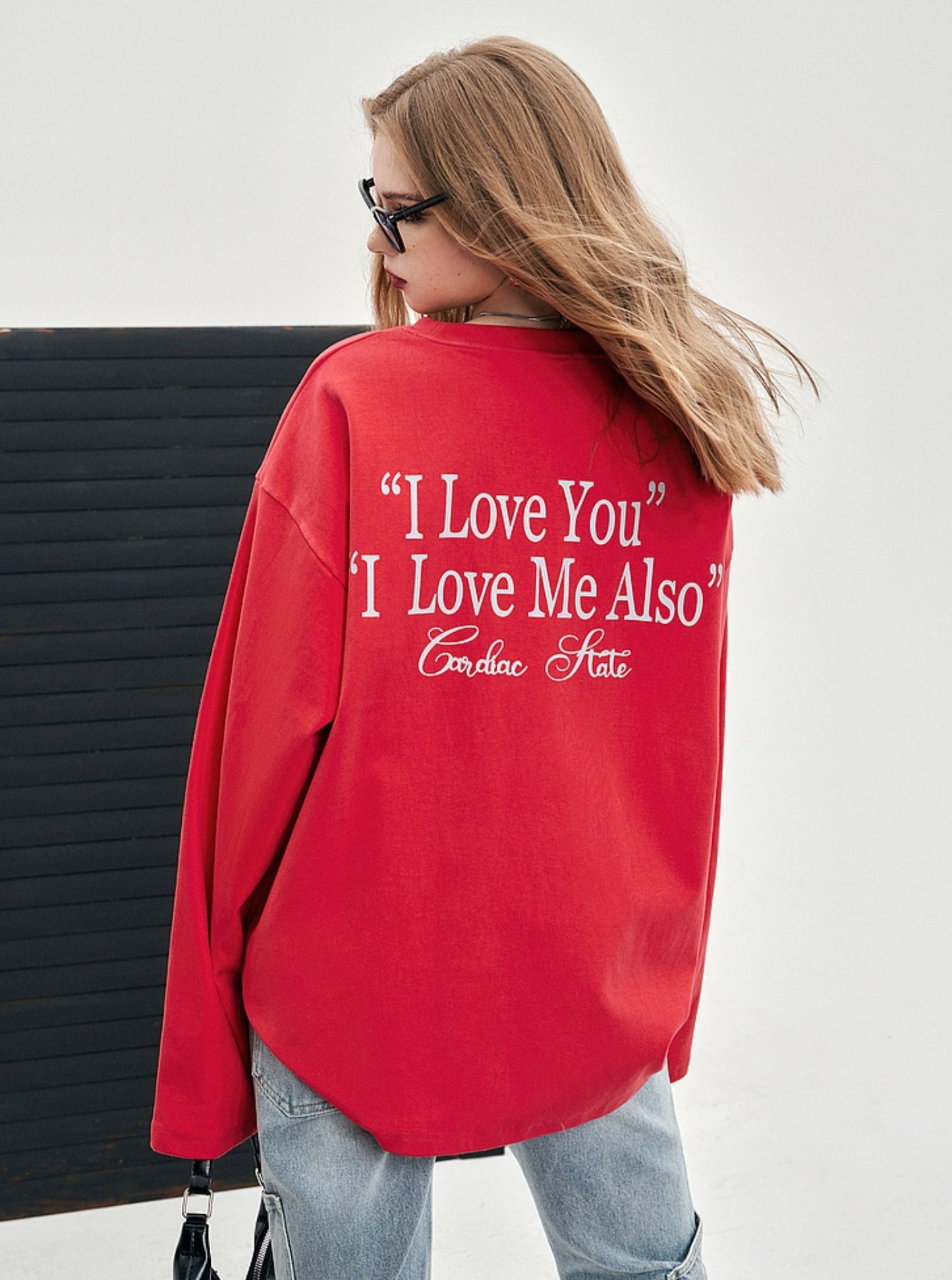 Letter Print Crew Neck Long Sleeve Top