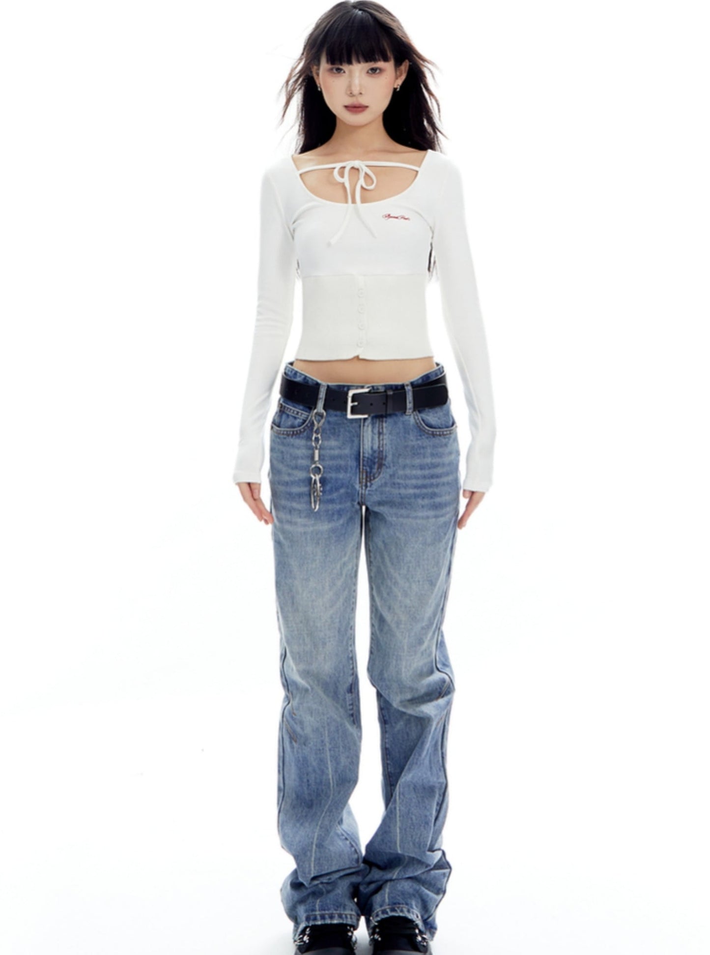 Ripple Loose Wide Leg Bootcut Pants