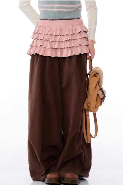 Fluffy Layered Tie Hem Cake Skirt