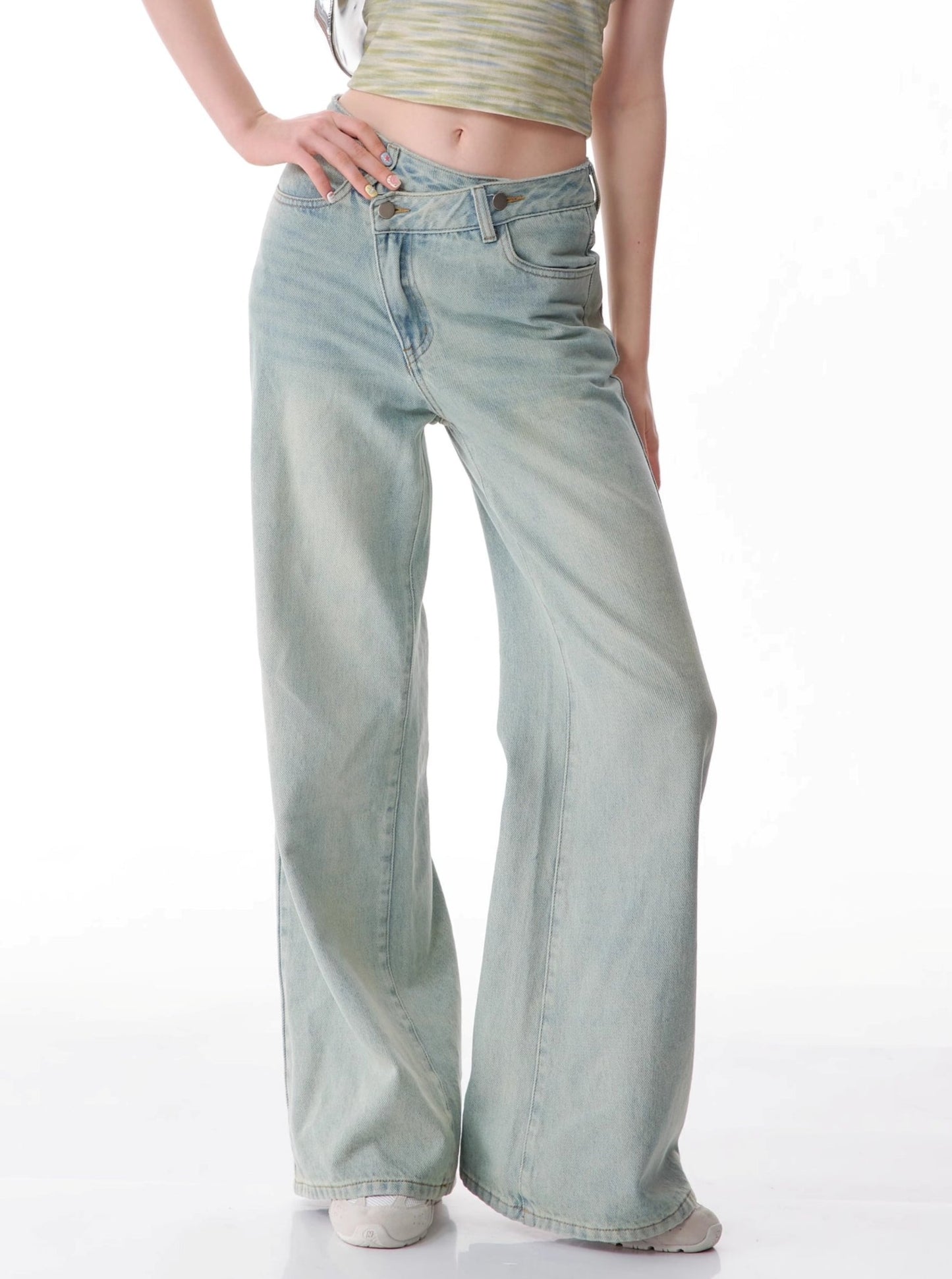 Slim Flared Straight Leg Jeans Pants