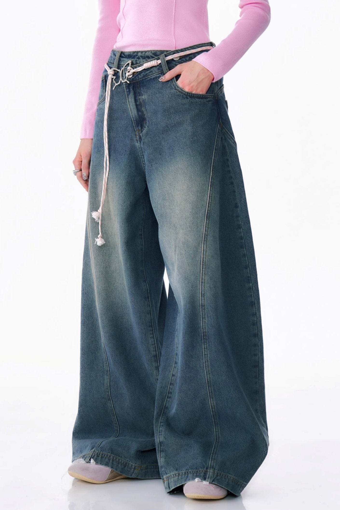 Retro Wash Blue High Waist Jeans