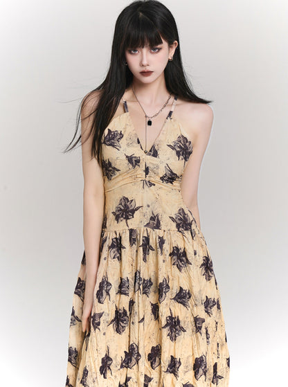 Yellow Floral Slip Dress