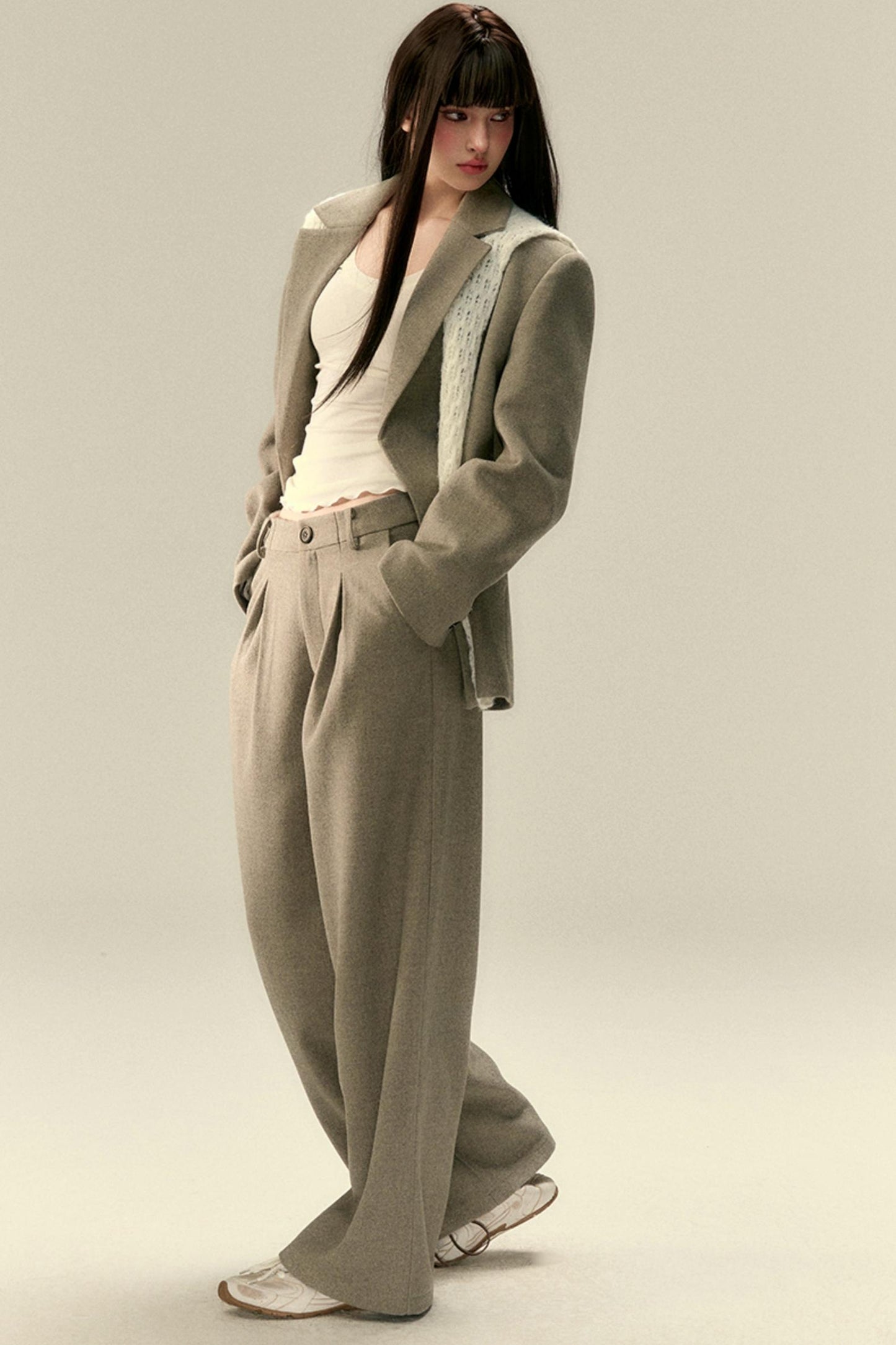 Elegant Wool Dress Trousers