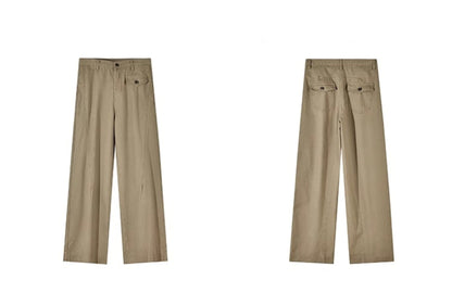 Summer Wide-Leg Cotton Trousers