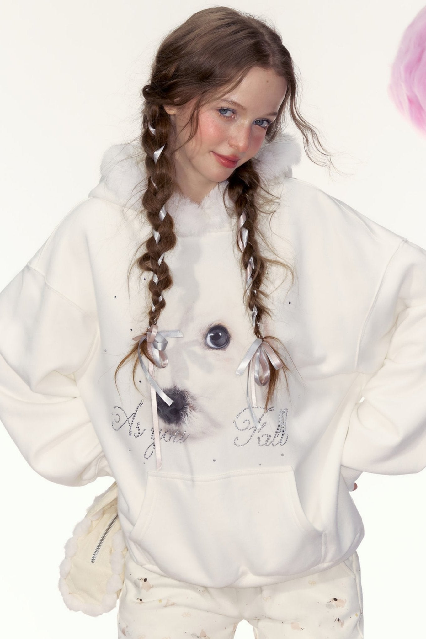 Sweet And Casual Hooded Sweatshirt