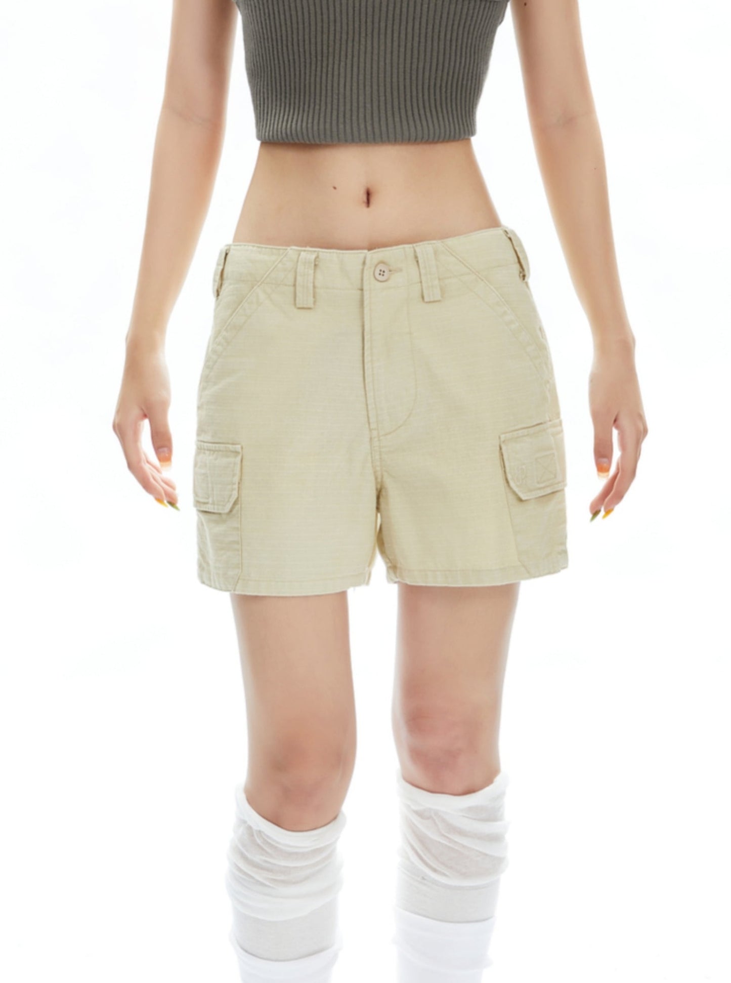 Multi-Pocket Casual Straight Shorts Pants