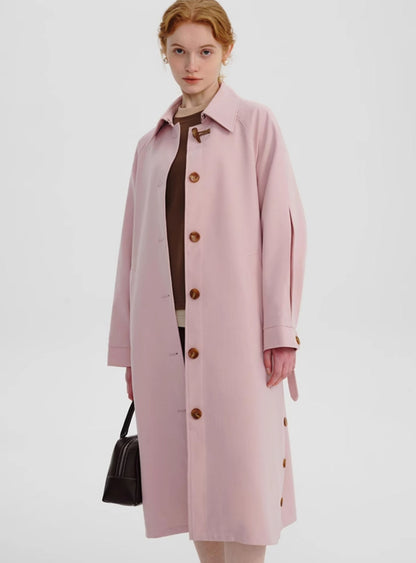 Classic Pink Buttoned Coat