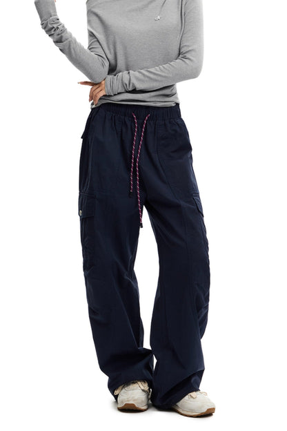 Drawstring Slim Cargo Pants