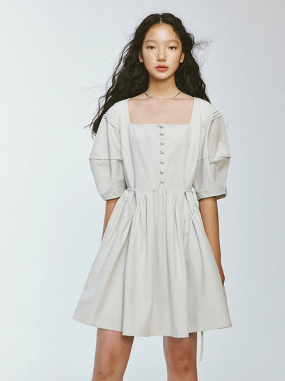 Lazy Thin Moonlight Puff Dress