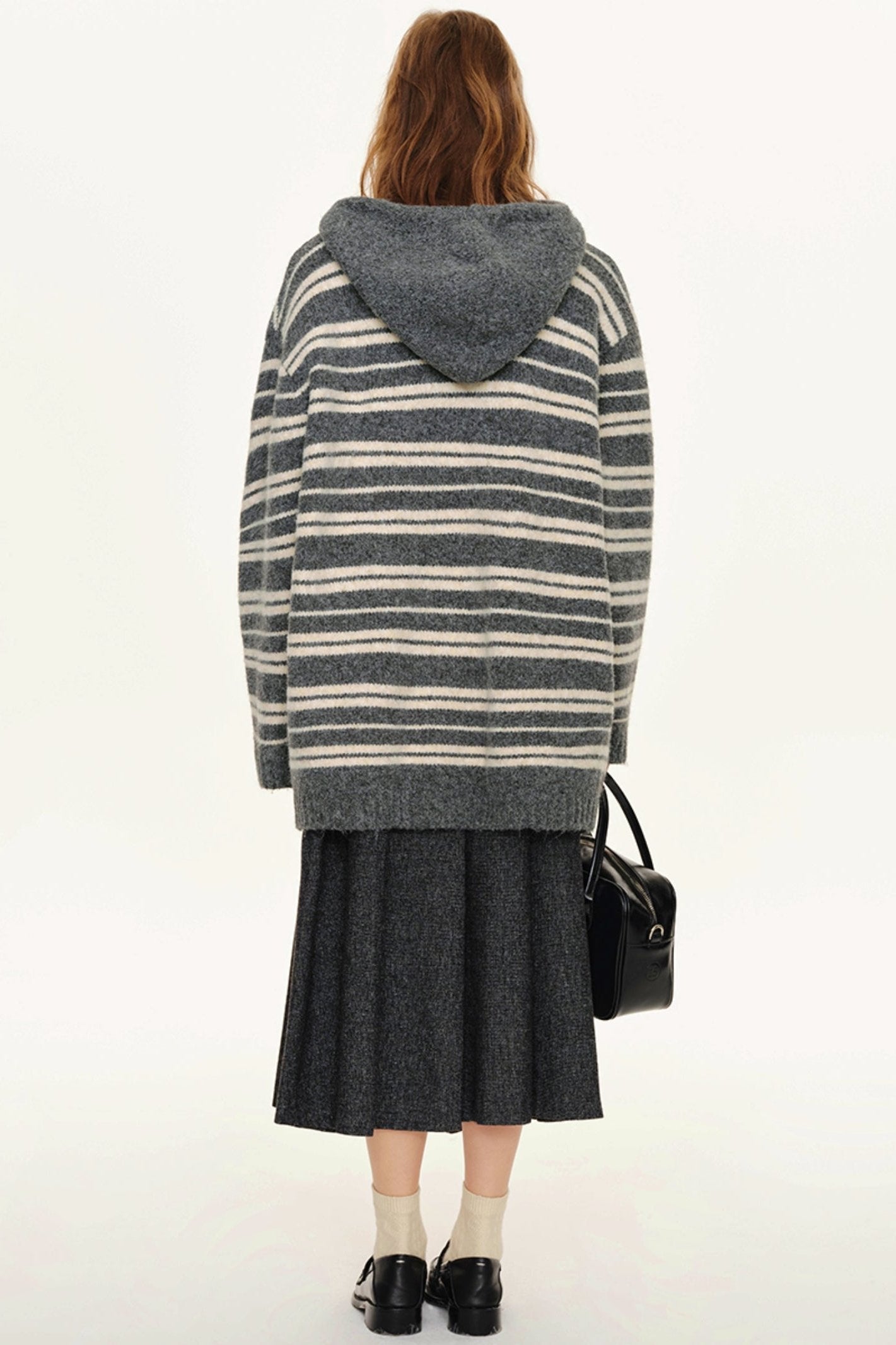 Striped Long-SLEEVE WOOL CARDIGAN