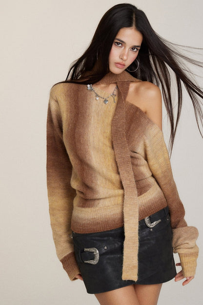 Wool Vibe Gradient Sweater Top