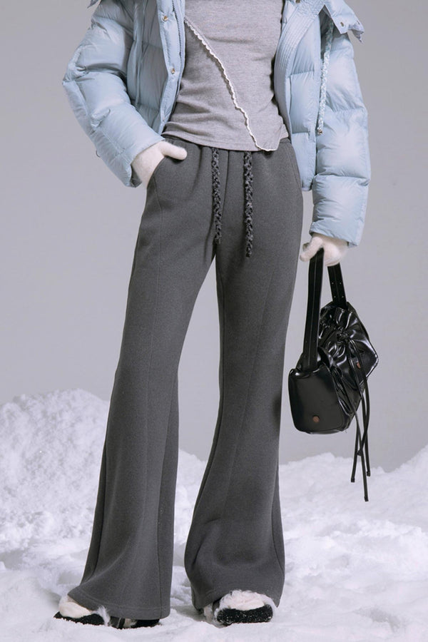 Mulberry Silk & Wool Bootcut Pants