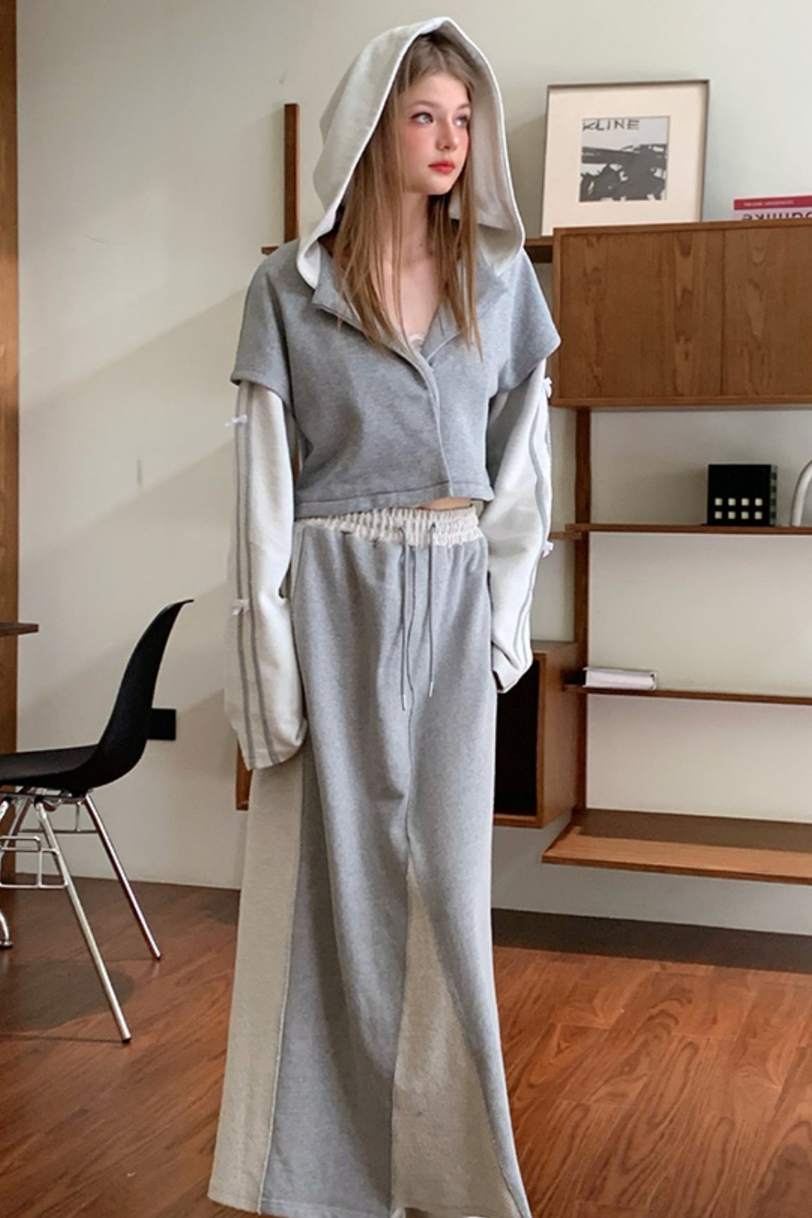 Saka Iceland Hooded Sweatshirt Skirt Set-Up