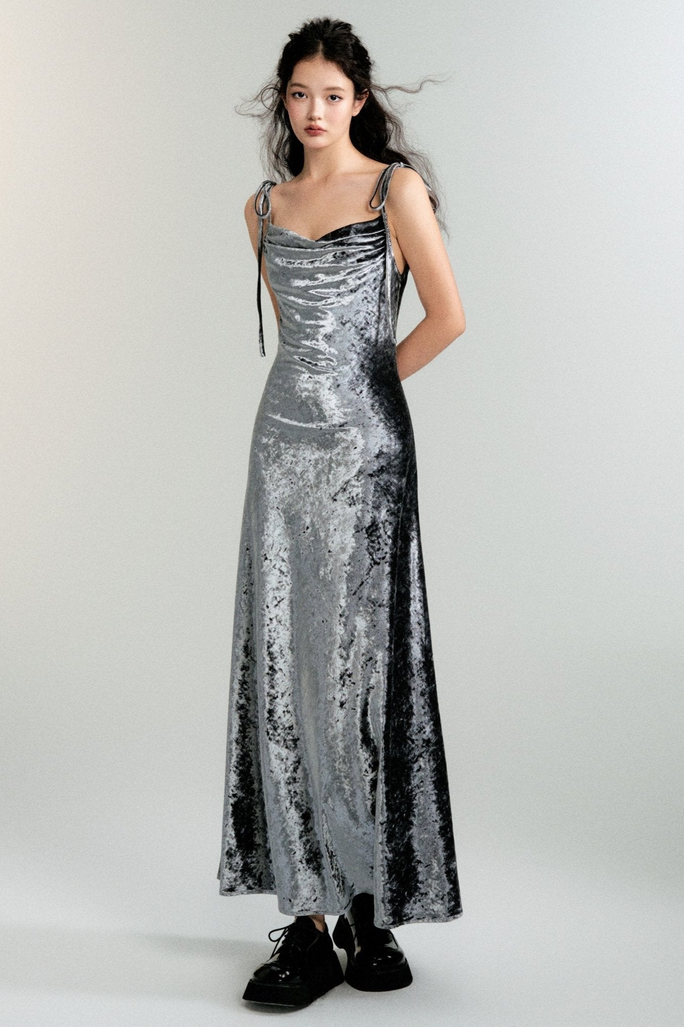 Moonlight Goddess Velvet Dress