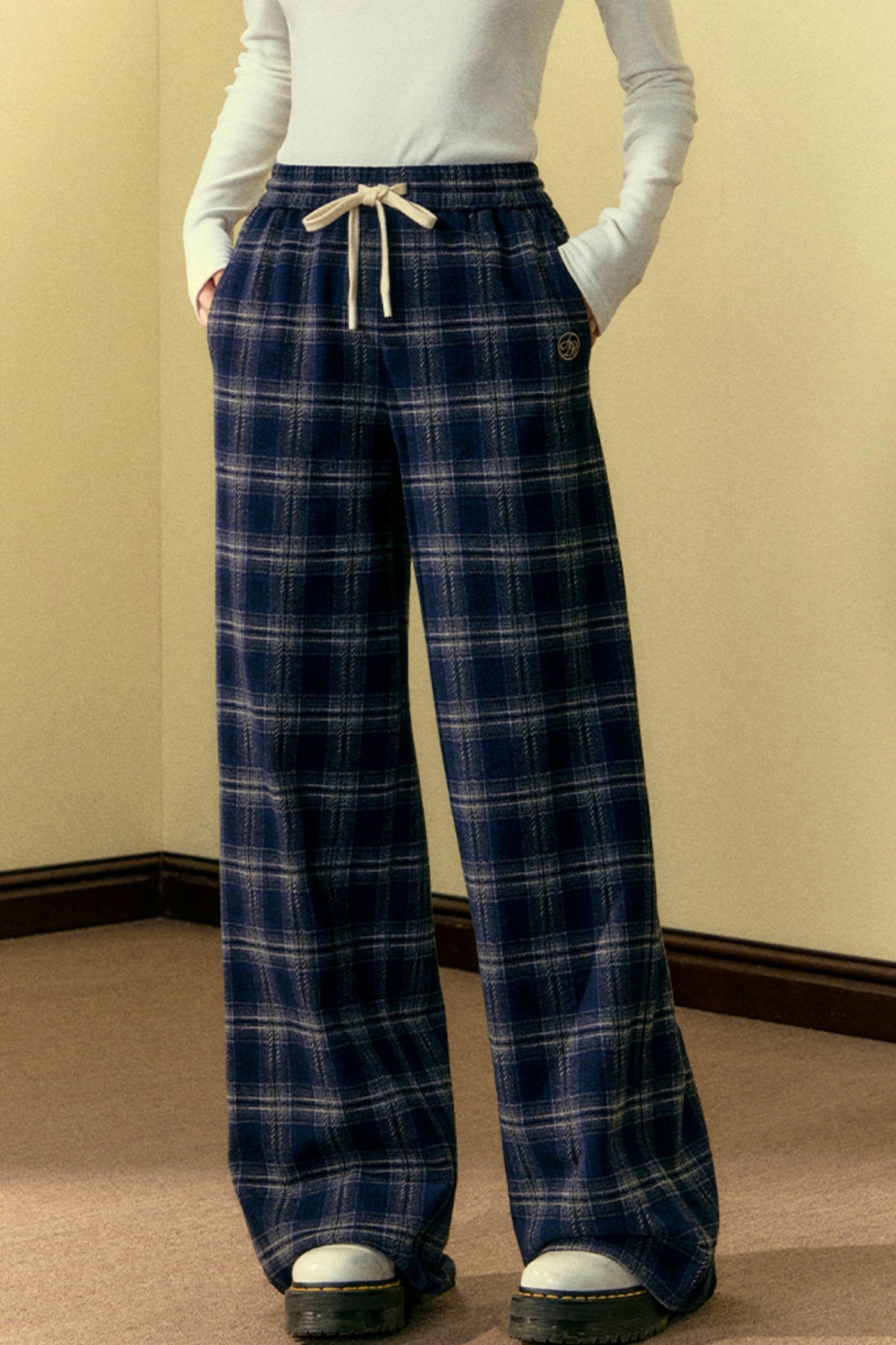 [Neu am 26. September] ANDYET AD1 ORIGINAL CHECK SLACKS VERSATILE COMMUTER WIDE-LEG PANTS SWEATPANTS AUTUMN