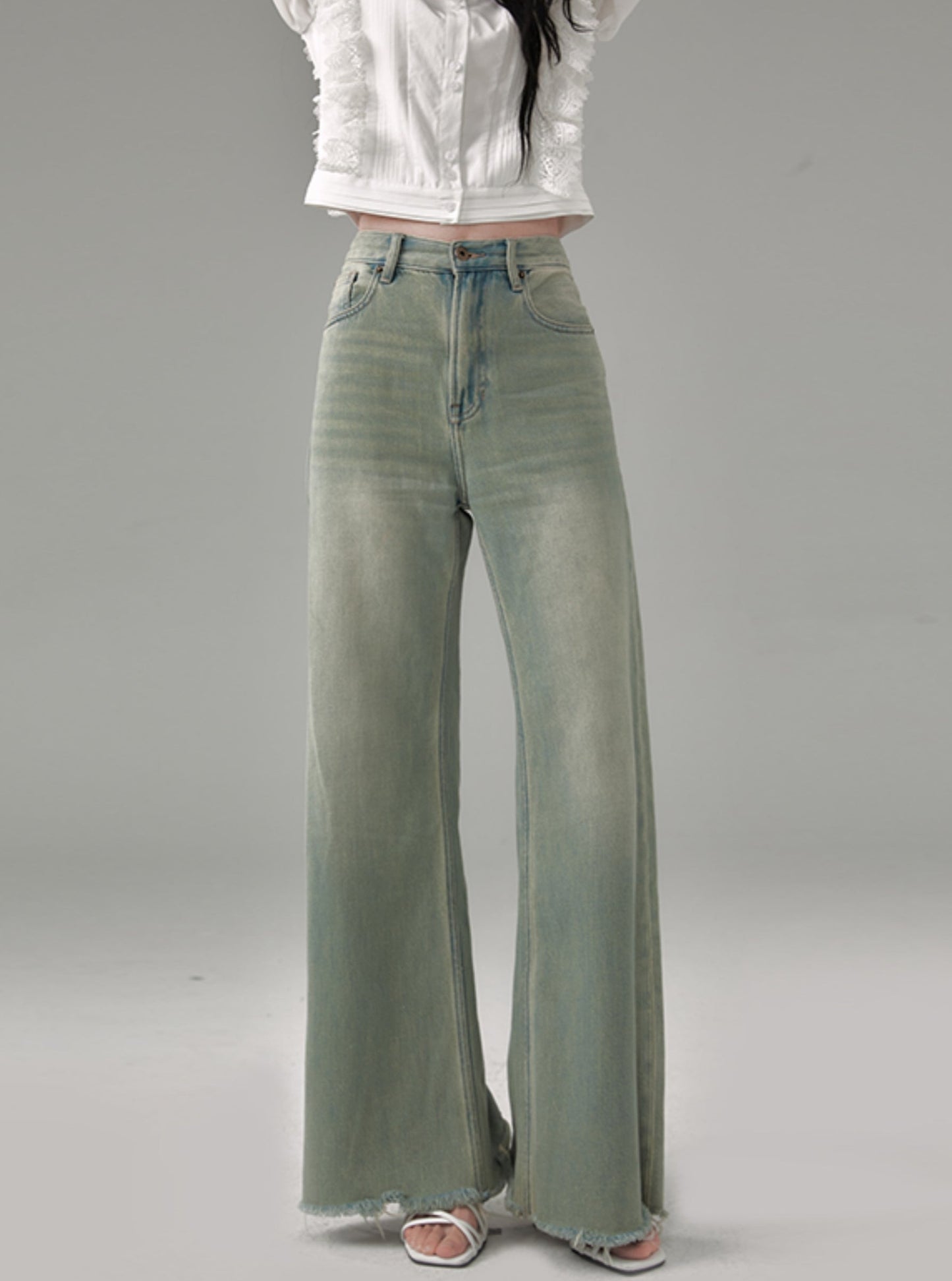 Wide Retro Bootcut Pants