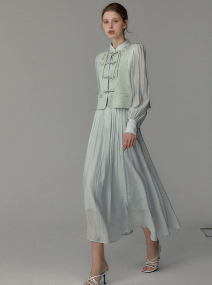top and long skirt two-piece set