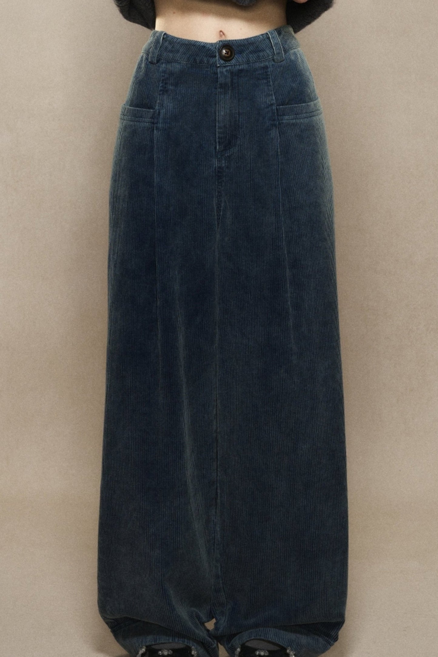 Blue Cotton Corduroy Set-Up