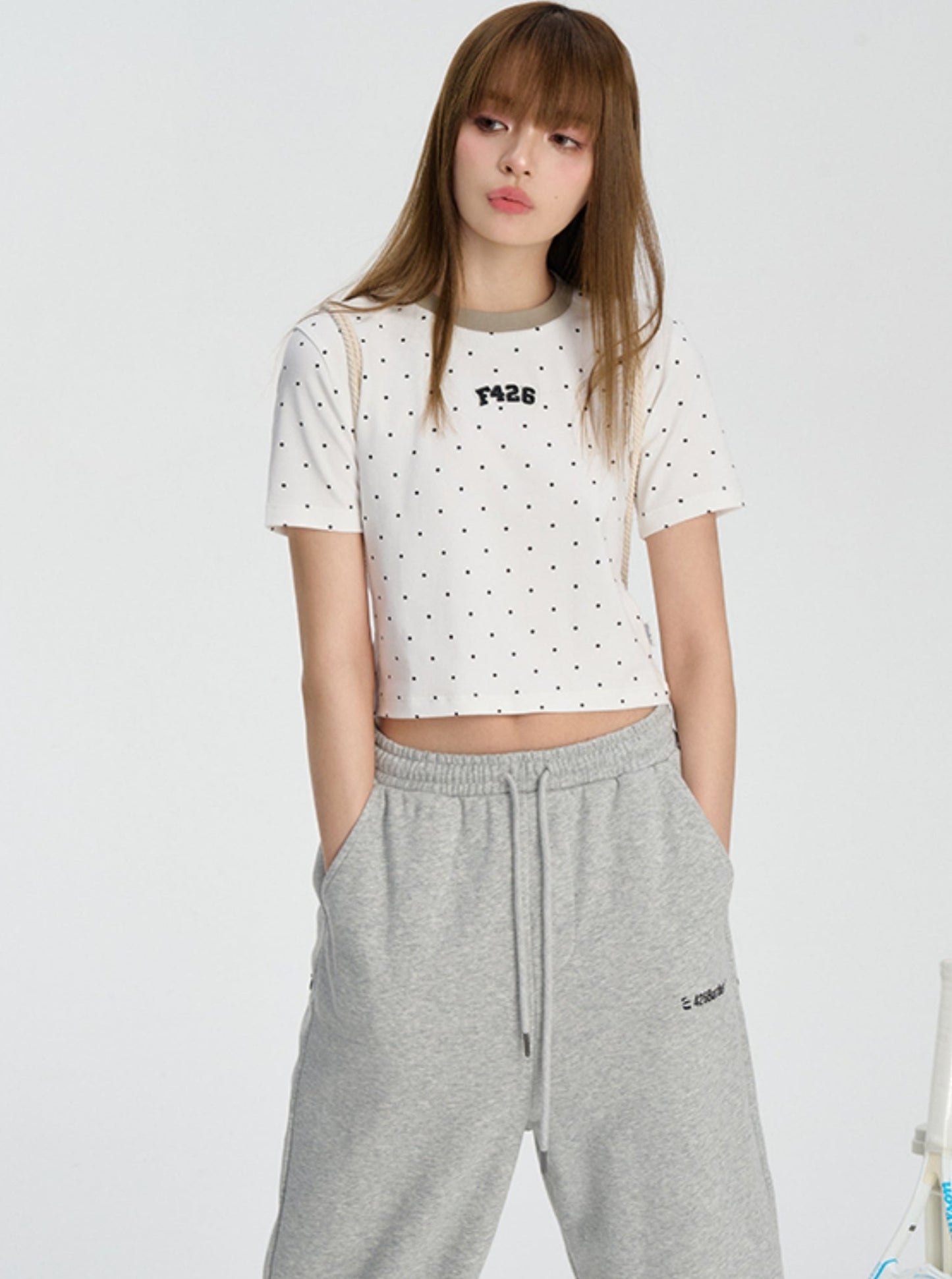 Sommer Street Style T-Shirt mit Polka Dot