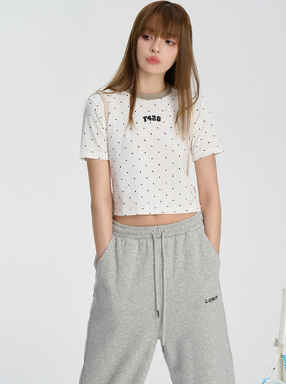 Sommer Street Style T-Shirt mit Polka Dot