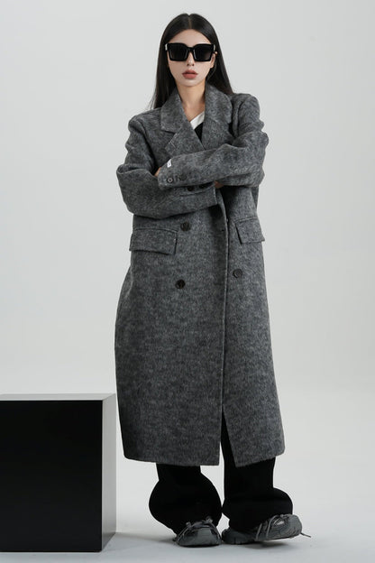 Reversible Tweed Wool Coat