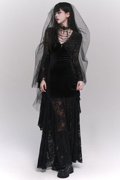 Ghost Girl, Dark Girl, Women's Gothic, French Vintage Dress, Halloween Costume, Wear Subculture