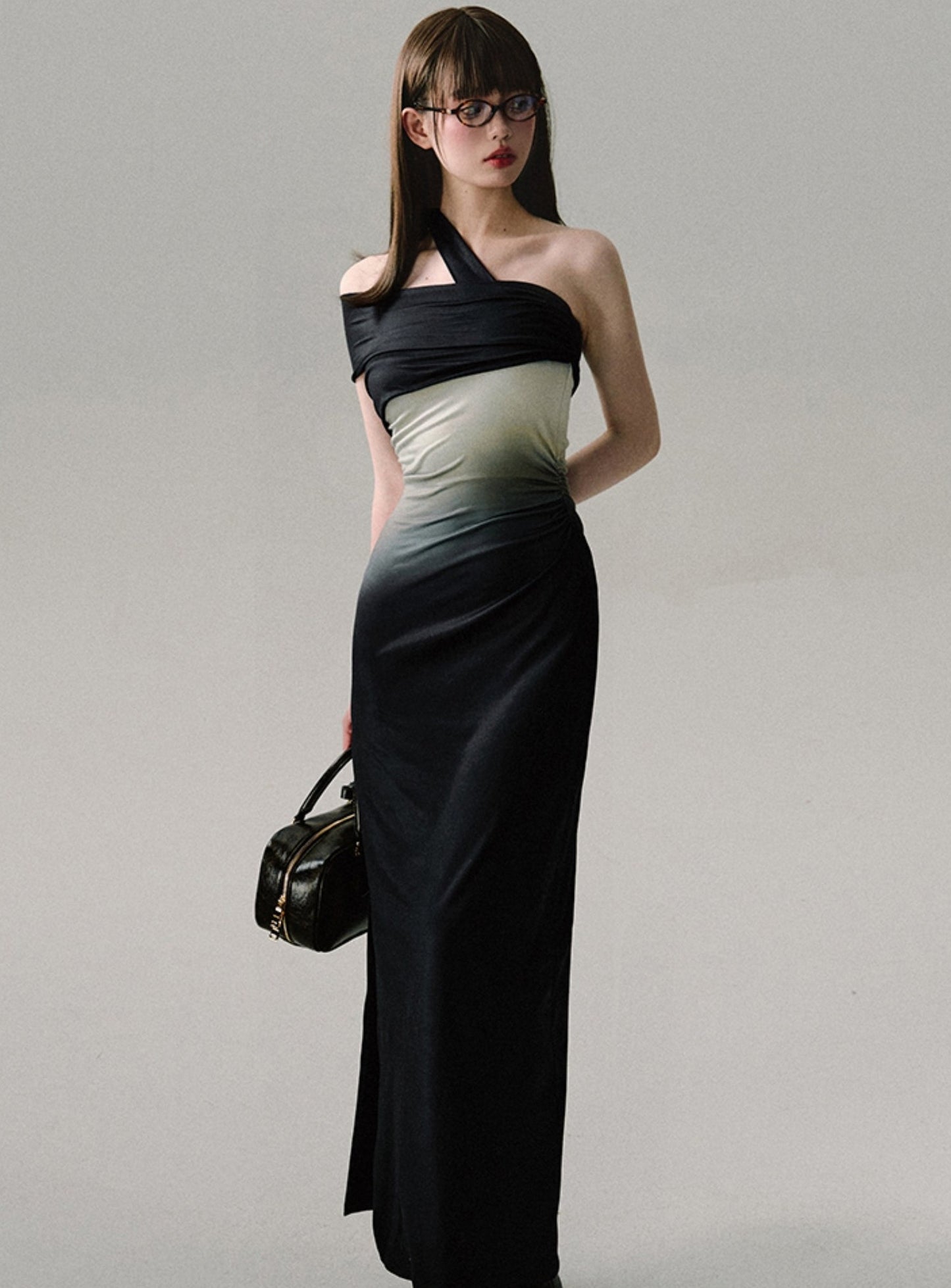 Black Gradient Slim Dress